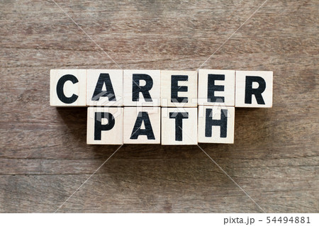 Letter block in word career path 54494881