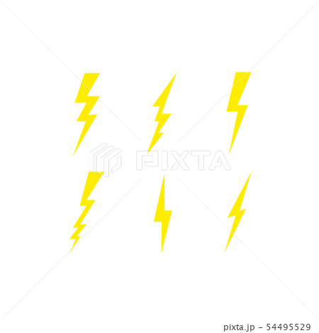 Thunder and bolt lightning. Flash icon isolated on white background. Graphic symbol element. Thunder and bolt lightning. Flash icon isolated on white background. Graphic symbol element. 54495529