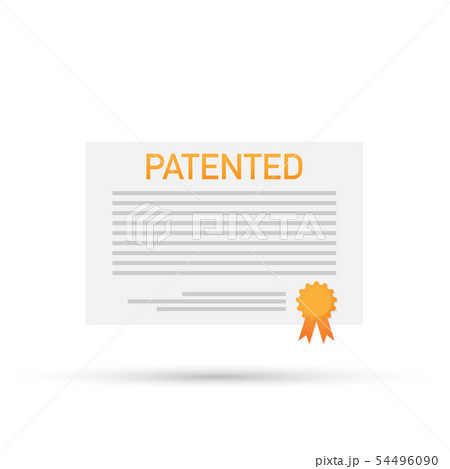 Patented document with approved stamp vector icon Patented document with approved stamp vector icon 54496090