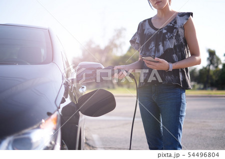 power supply for electric car charging station. 54496804