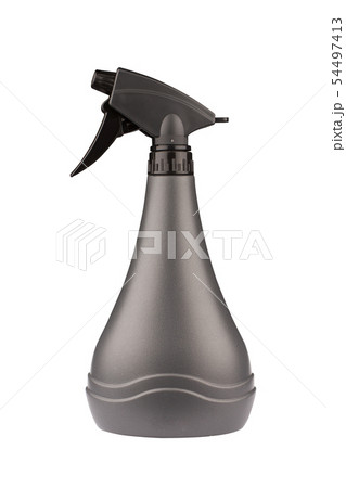 black bottle with dispenser isolated on white black bottle with dispenser isolated on white 54497413
