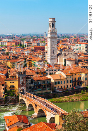 Verona Cathedral aerial panoramic view Verona Cathedral aerial panoramic view 54498429