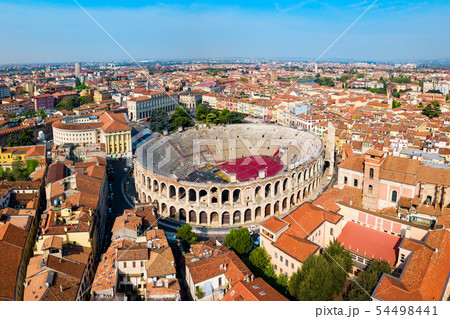 Verona Arena aerial panoramic view 54498441
