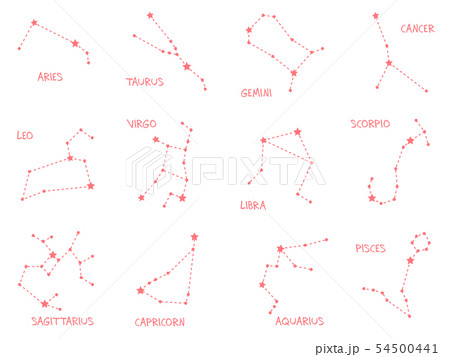 12星座 白背景のイラスト素材