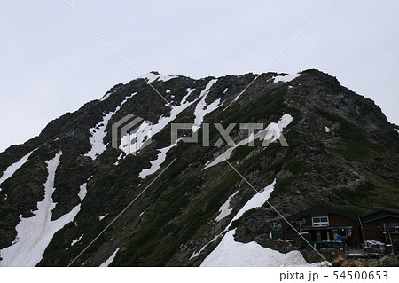 南アルプス　白峰三山テント縦走　北岳肩ノ小屋テント場から北岳を仰ぎ見る 54500653
