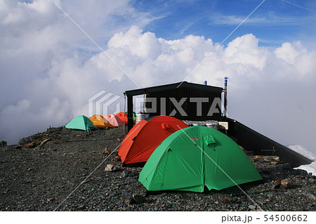 南アルプス　白峰三山テント縦走　北岳肩ノ小屋テント場 54500662