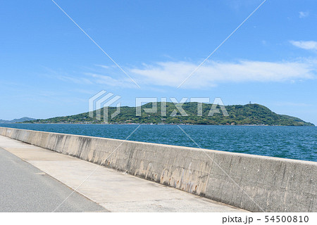 能古島と防波堤 能古島と防波堤 54500810