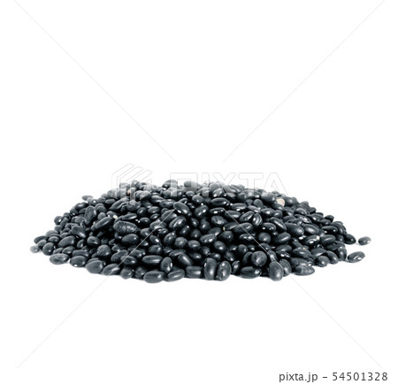 black beans pile with wooden spoon on white black beans pile with wooden spoon on white 54501328