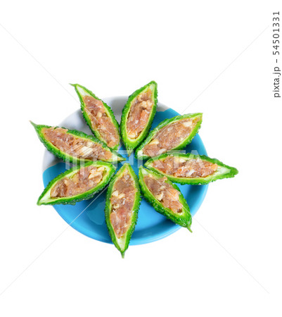 Bitter gourd pile with stuffed hack pork  54501331