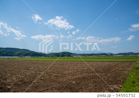 道の駅にしかた付近　田園風景　日光方面方面　　栃木県 54501732