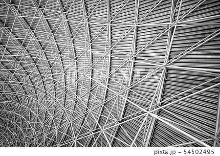 Modern interior architecture of metal steel roof. 54502495