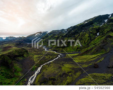 The landscape of Thorsmork in highland of Iceland. 54502560