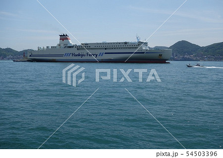 関門海峡 阪九フェリーが通過 関門海峡 阪九フェリーが通過 54503396