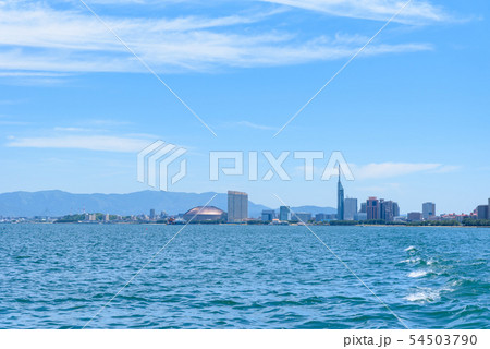 海から見た福岡市百道一帯 54503790