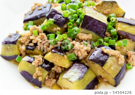 茄子とひき肉の炒め物 54504226
