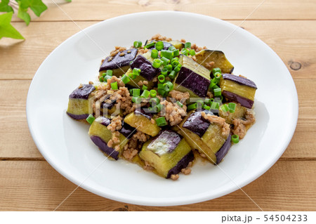茄子とひき肉の炒め物 54504233
