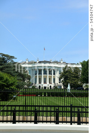 アメリカ ワシントンd C ホワイトハウス 南側の写真素材