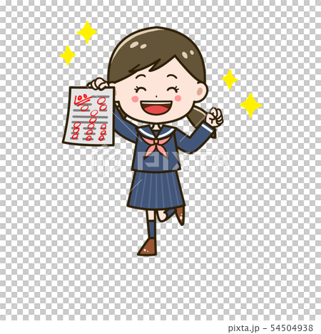 100點愉快的女孩姿勢例證 100點愉快的女孩姿勢例證 54504938