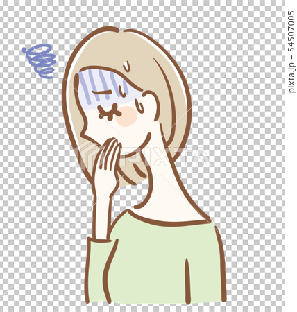 体調不良の女性のイラスト 54507005