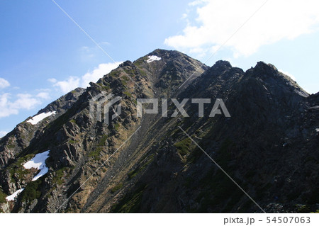 南アルプス 白峰三山テント縦走 北岳山荘への下りから北岳を振り返る 南アルプス 白峰三山テント縦走 北岳山荘への下りから北岳を振り返る 54507063