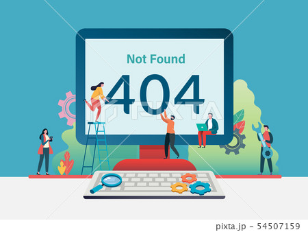 404 error page not found. Vector illustration 54507159