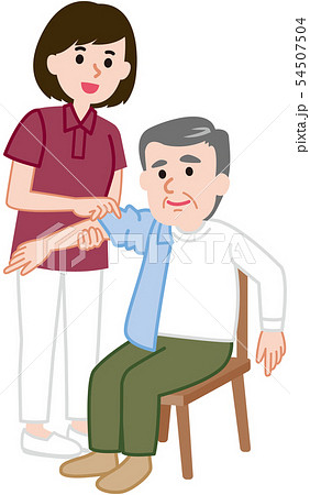 着替え介助　ヘルパー 54507504