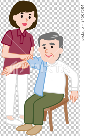 着替え介助　ヘルパー 54507504