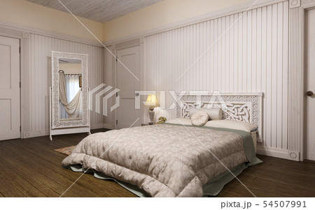 Hotel Room or Bedroom Interior 3D Illustration 54507991