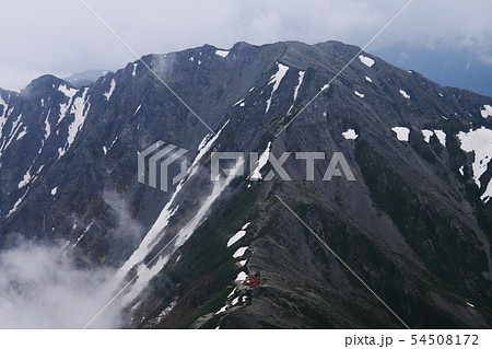 南アルプス　白峰三山テント縦走　間ノ岳から濃鳥岳を望む 54508172