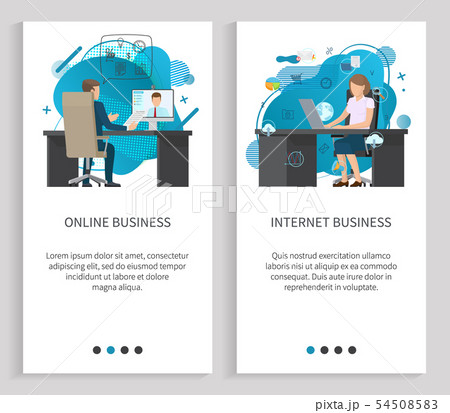 People Working with Laptop on Workplace Vector People Working with Laptop on Workplace Vector 54508583