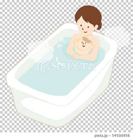 Mother to bathe with baby 54508956