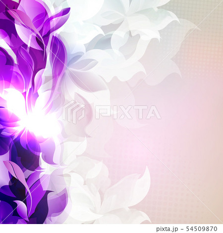 Light pink design with abstract silhouettes of violet leaves and flowers Light pink design with abstract silhouettes of violet leaves and flowers 54509870