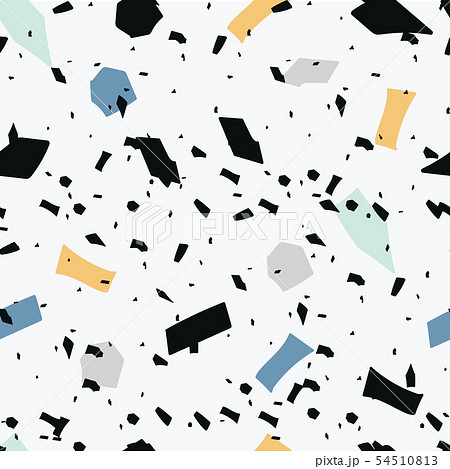 Terrazzo seamless pattern - white marble stone texture for granite floor Terrazzo seamless pattern - white marble stone texture for granite floor 54510813