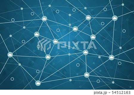 Cloud network connection of blue background Cloud network connection of blue background 54512163