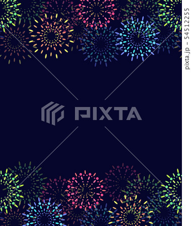 花火の背景 縦 ネイビーのイラスト素材