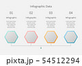 Infographic Data 4 step, line connection data 54512294