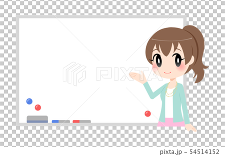 Woman standing in front of whiteboard 54514152