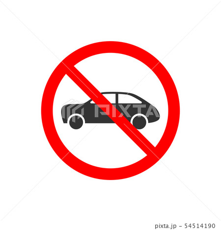 No car allowed prohibition vector icon sign No car allowed prohibition vector icon sign 54514190