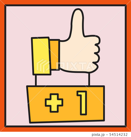 Thumbs up like social network (Facebook etc.) icon new appreciation number symbol. Idea - blogging 54514232