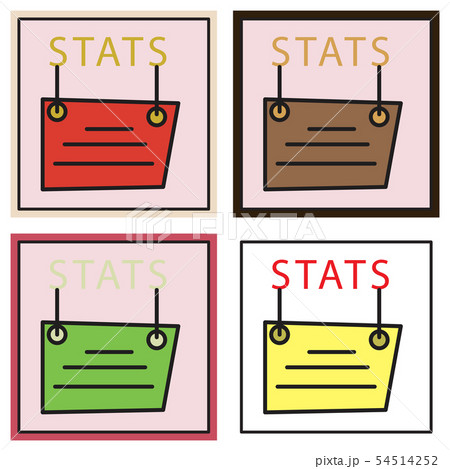 Set of statistics vector icon, infographic chart symbol. Modern, simple flat vector illustration for 54514252