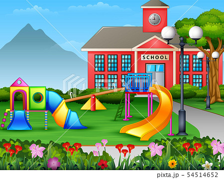 Kids playground area in the school yard 54514652