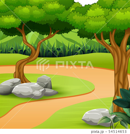 A dirt path in the nature background A dirt path in the nature background 54514653