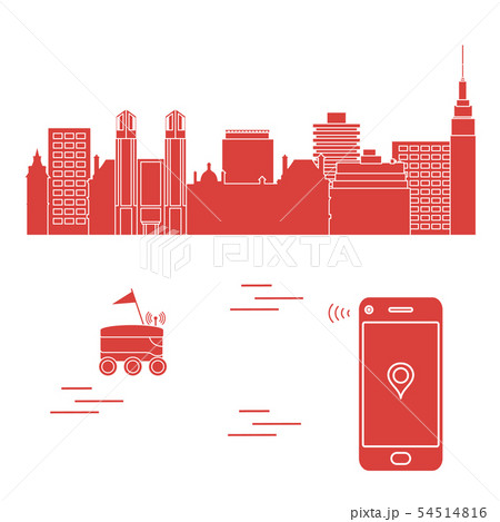 Delivery in the city with a robot Free delivery. 54514816