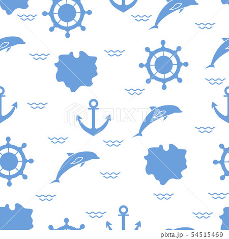 Seamless marine pattern Seamless marine pattern 54515469