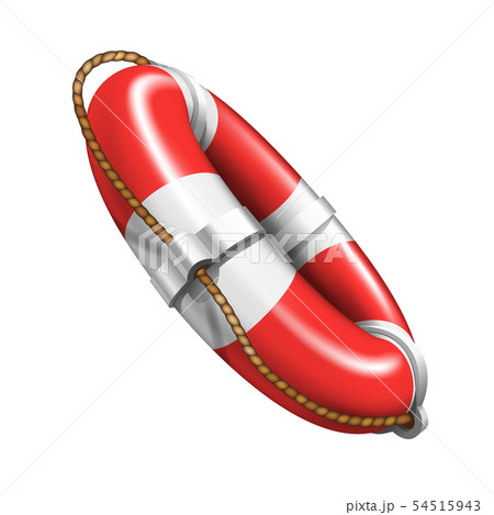 Red And White Ship Safe Life Circular Buoy Vector 54515943
