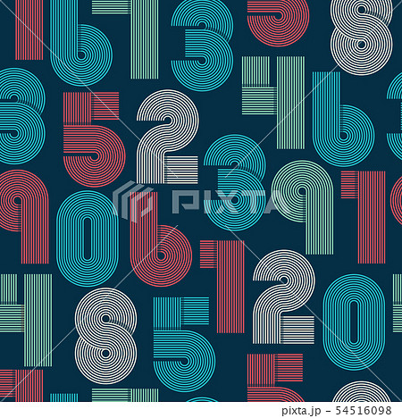 Seamless pattern of numbers 54516098