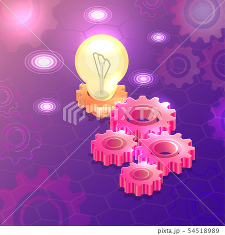 Gear wheels and the burning lamp 54518989