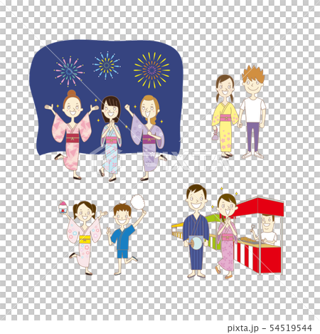 Japanese summer festival illustration Japanese summer festival illustration 54519544