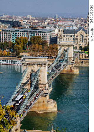 Chain Bridge across the Danube in Budapest, 54519956