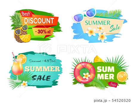 Best Discount Summer Offer Vector Illustration Best Discount Summer Offer Vector Illustration 54520320